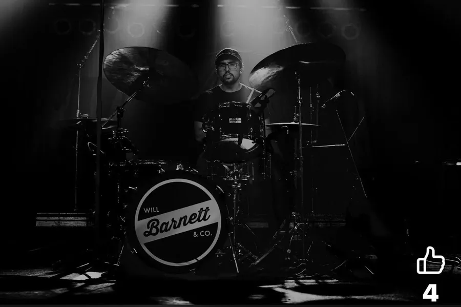 Will Barnett & Company drummer performing live
